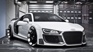 Превью обои audi, r8, regula tuning, oxigin oxrock, r20