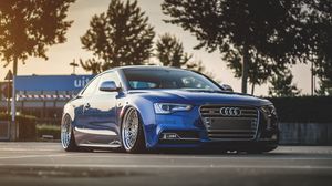 Превью обои audi, s5, тюнинг, диски, вид сбоку