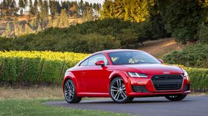 Превью обои audi, tt, tfsi, quattro, us-spec, красный