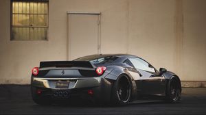 Превью обои ferrari, 458, вид сзади, бампер