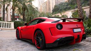 Превью обои ferrari, f12, berlinetta, supercar, novitec rosso, n-largo