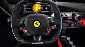 Превью обои ferrari, laferrari, салон, авто, руль