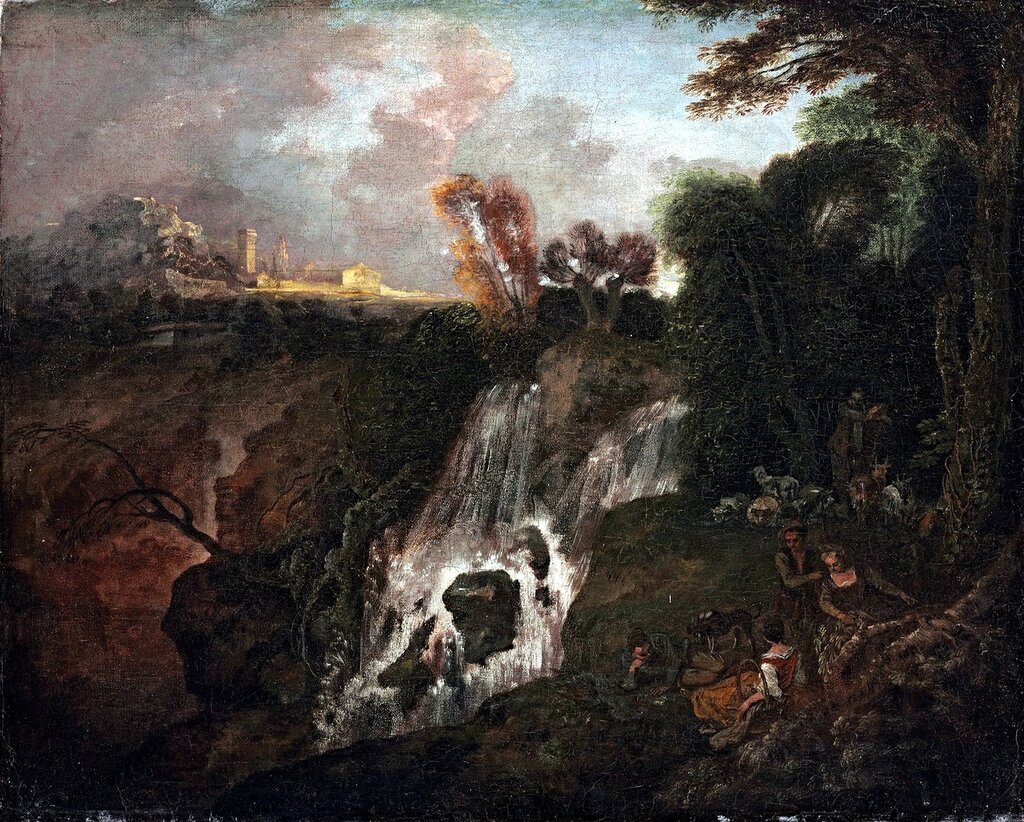Пейзаж с водопадом (1712-1713) (51.1 x 63.2) (частная коллекция).jpg