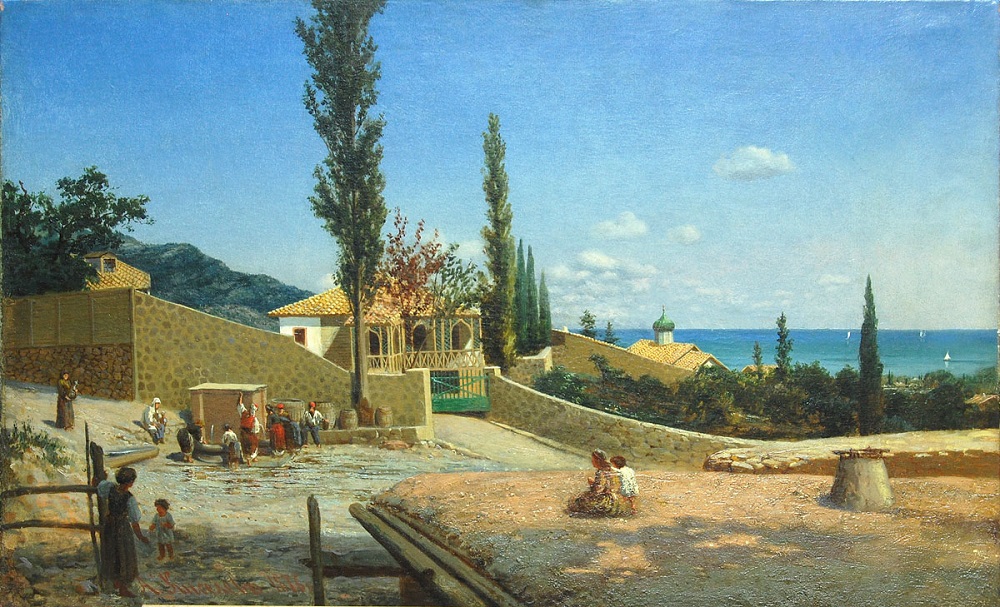 Киселёв А.А. Крымский пейзаж. Вид Ялты. 1876 г..jpg