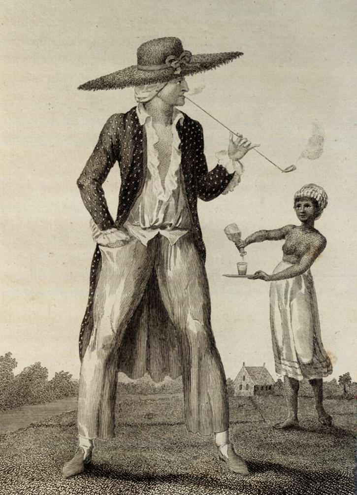 Домашняя рабыня и ее господин (Суринам, 1770-е годы)