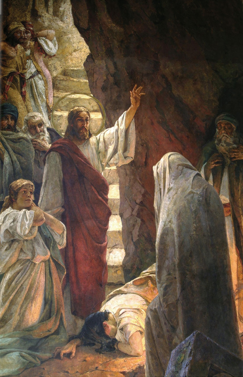 Воскрешение Лазаря. Фрагмент росписи Владимирского собора в Киеве