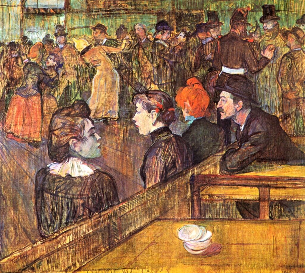 At the Moulin de la Galette Dance Hall - 1889 - Art Institute of Chicago - Painting - oil on canvas.jpg