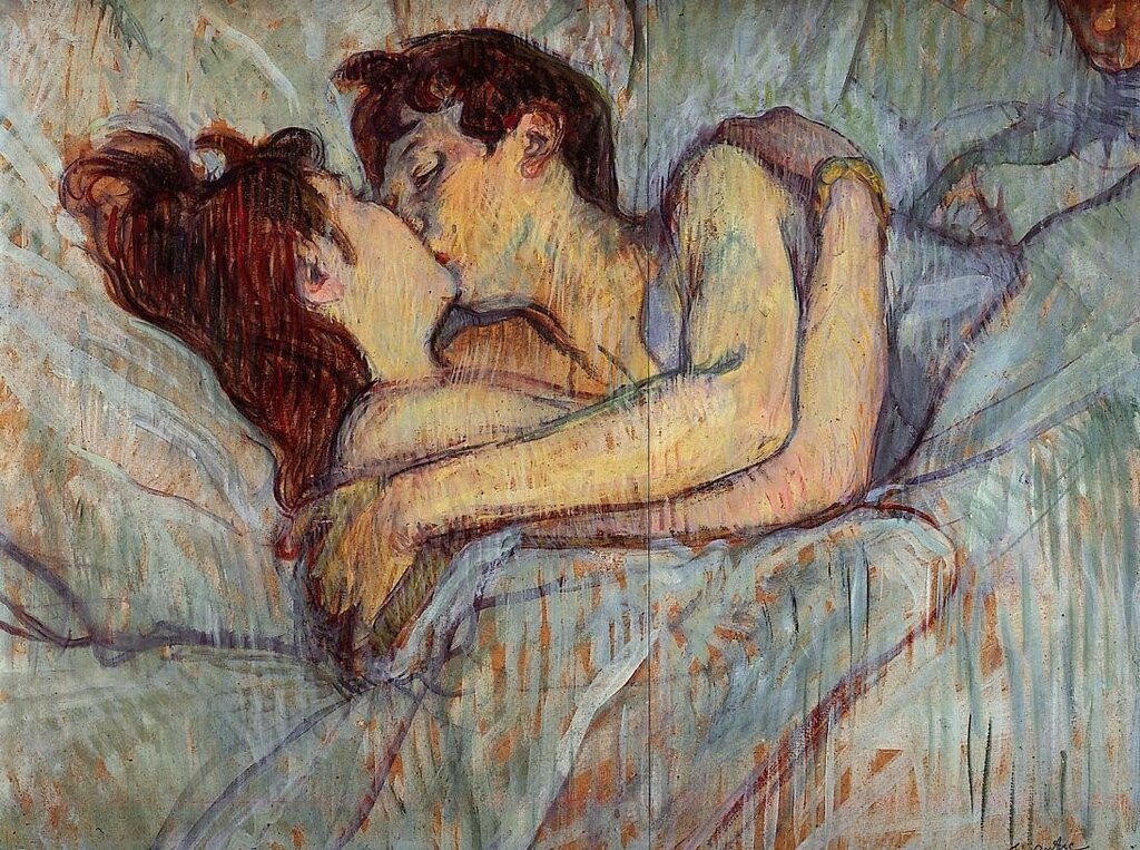 In Bed - The Kiss - 1892 - PC - Painting - oil on cardboard.jpg