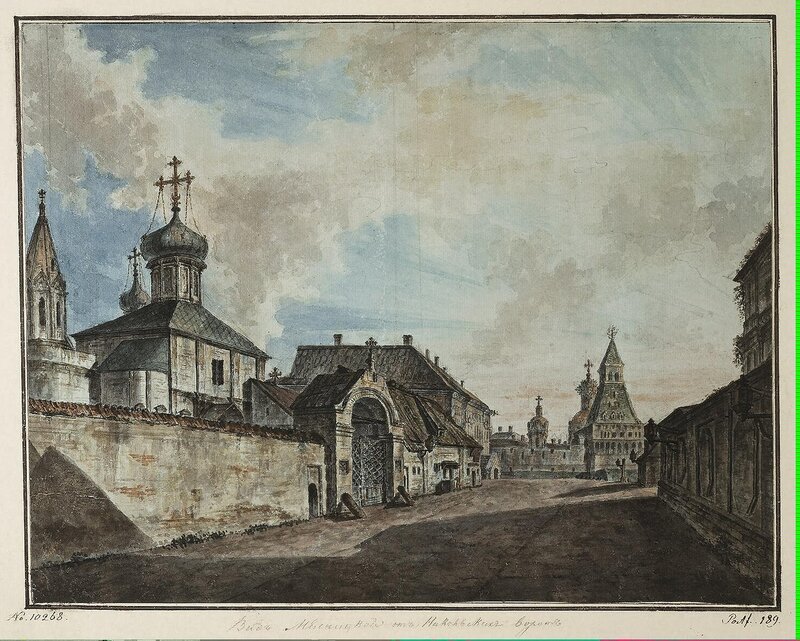 Alexeyev Fiodor - View of the Church of Our Lady of Greben and Vladimir (Nicholas) Gate in Kitai-Town - JRR-6535