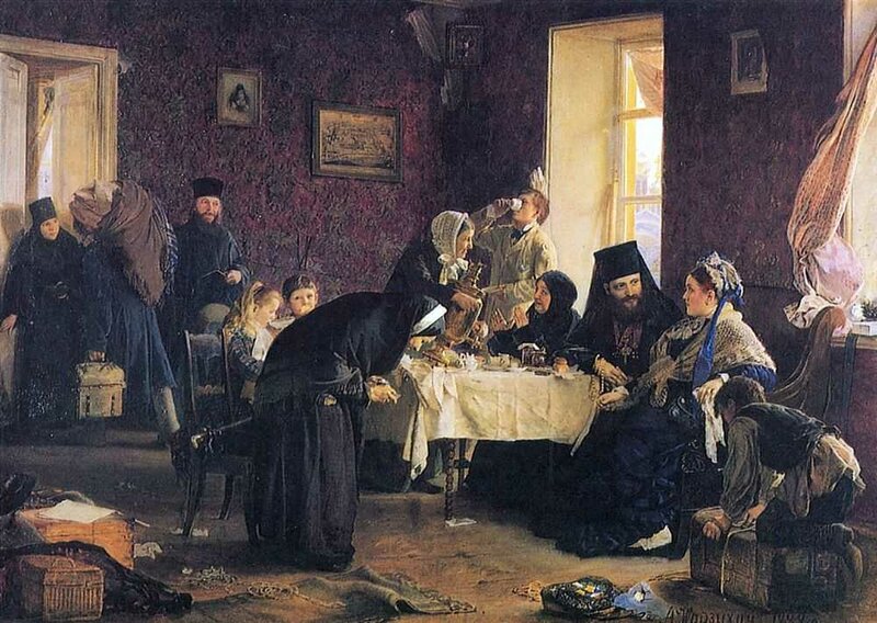 Корзухин Алексей Иванович. В монастырской гостинице. 1882