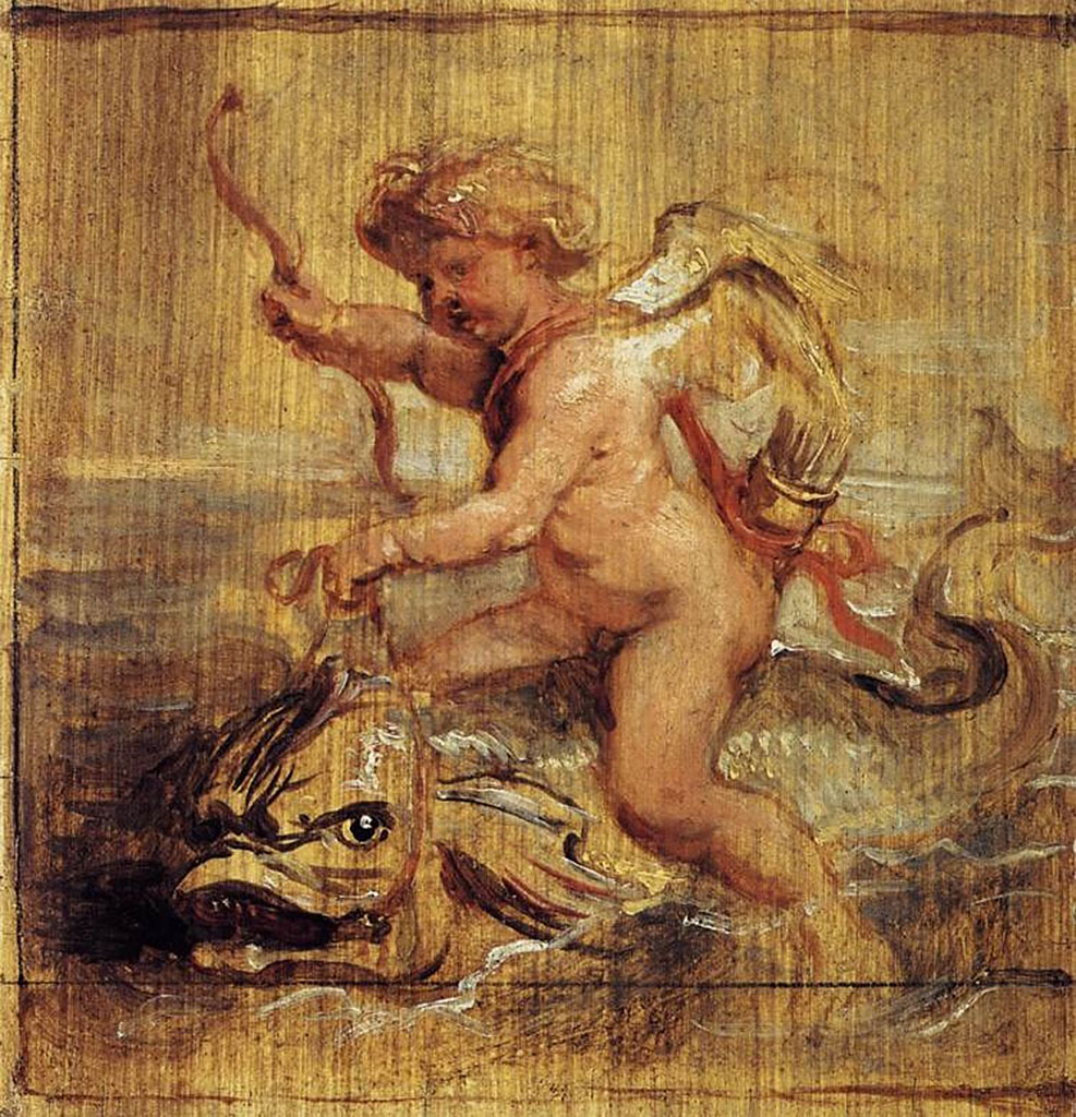 Cupid Riding a Dolphin, 1636_Peter Paul Rubens(1577-1640).