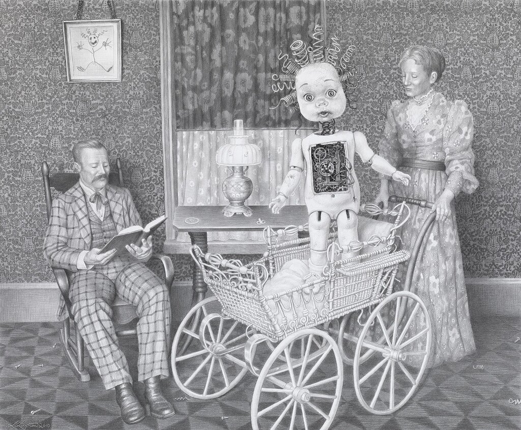 Мир скелетов - художница Laurie Lipton