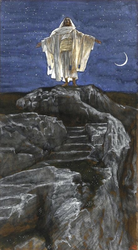 James Tissot - Jesus Goes Up Alone onto a Mountain to Pray