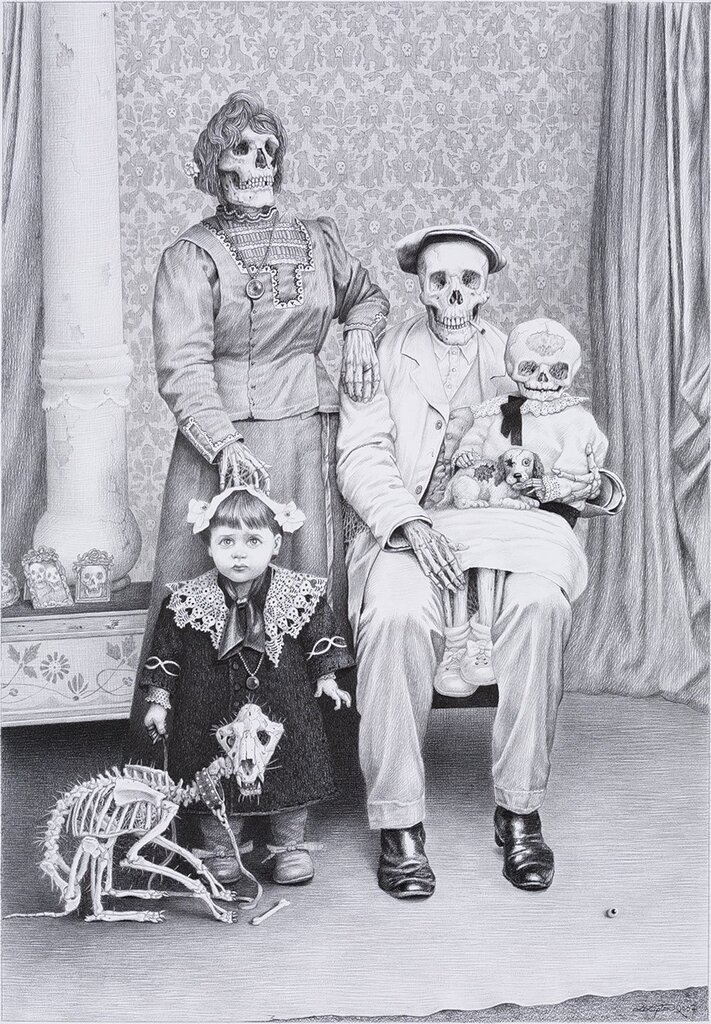 Мир скелетов - художница Laurie Lipton