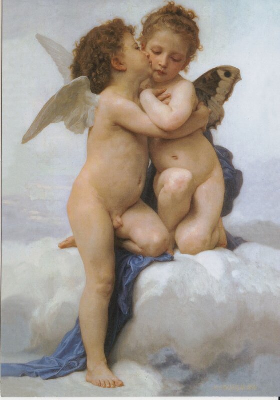 Вильям Бугро (W.A. Bouguereau). Амур и Психея (Первый поцелуй)