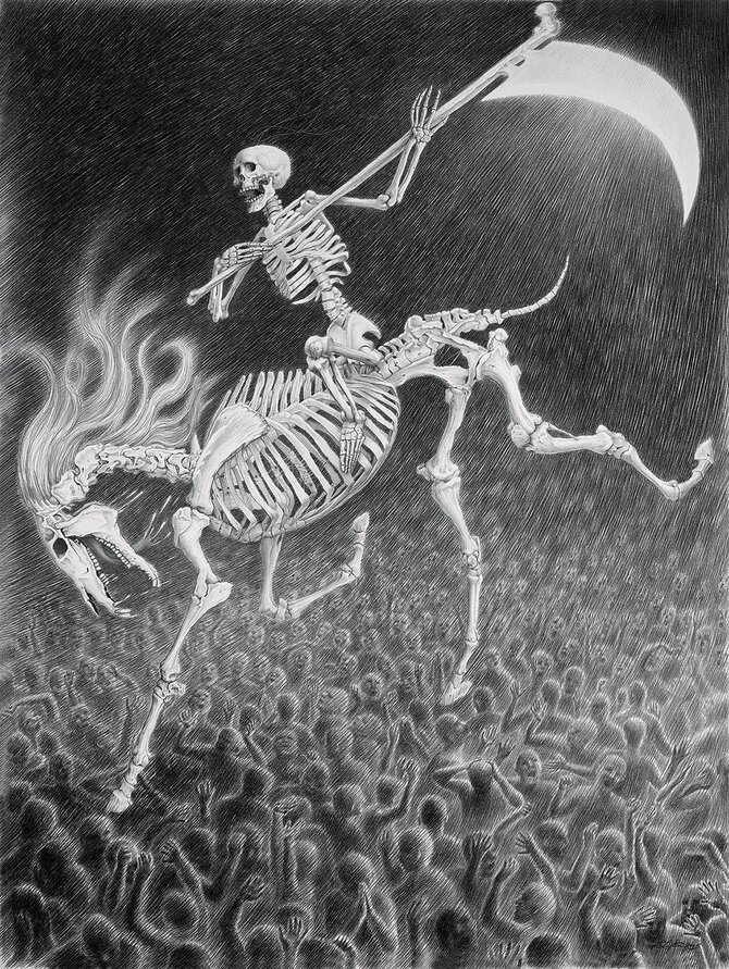 Мир скелетов - художница Laurie Lipton