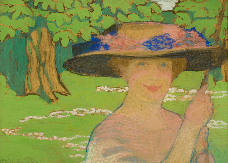 Розовый зонтик. Елена Киселева 1910
