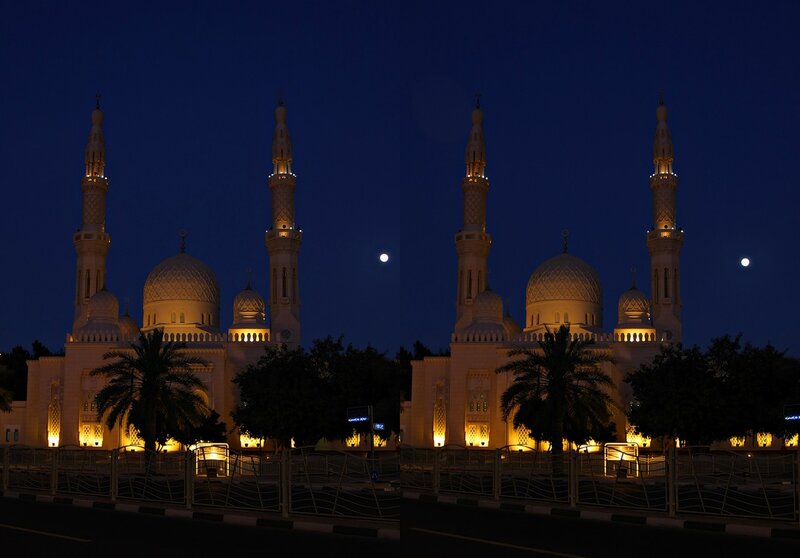 Дубай. Стереопара, перекрёстная стереопара, 3D, X3D, стерео фото, crossstereopairs, stereo photo, stereoview