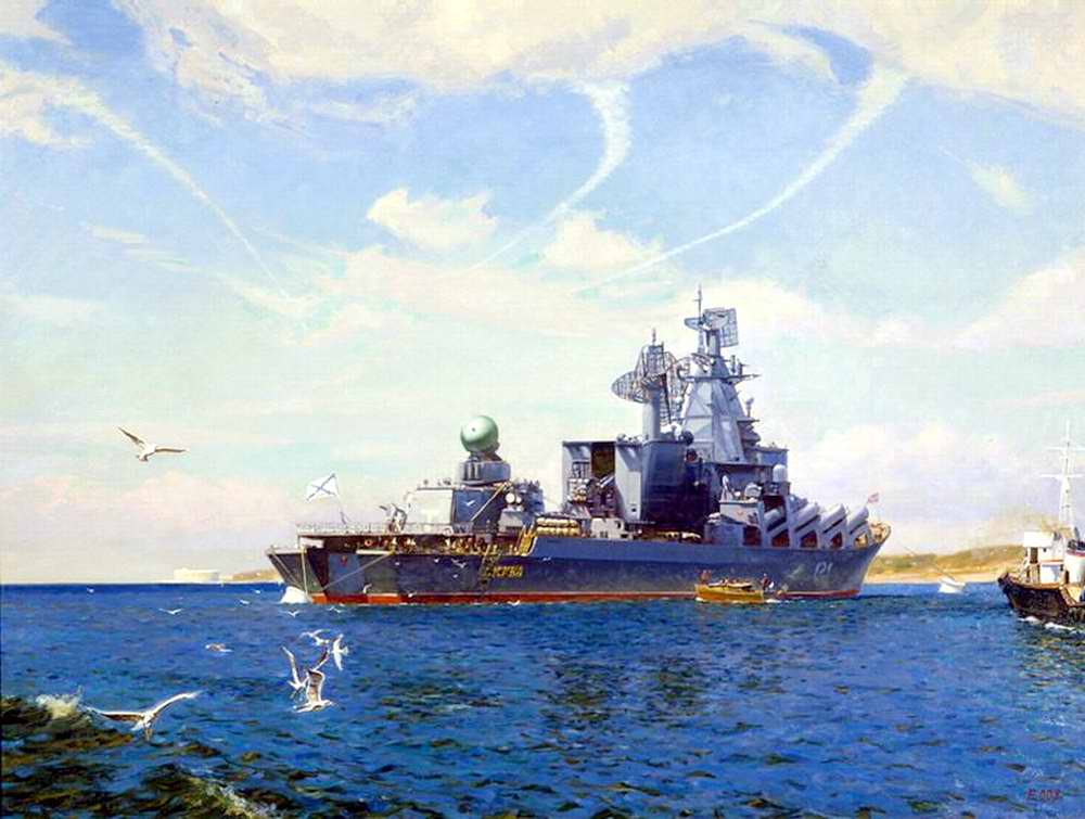 Ракетный крейсер Москва (Олег Ездаков, 2008 год)