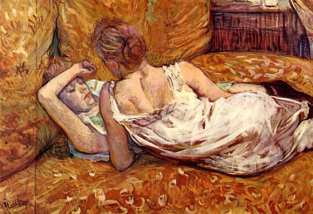 Devotion - the Two Girlfriends - 1895 - PC - Painting - oil on cardboard.jpg