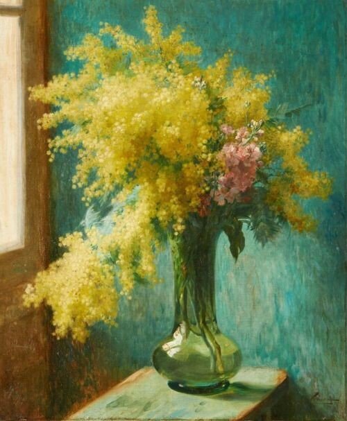 Émile Vernon (1872-1919) - Still life with mimosa,.jpg