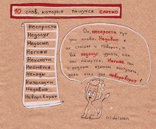 правила русского языка в картинках