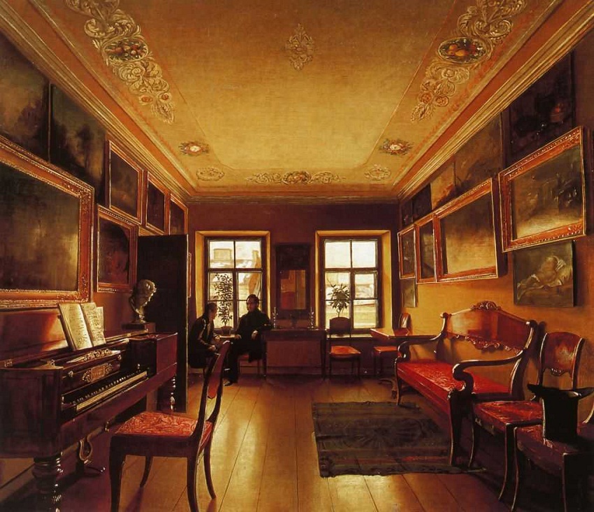 Интерьер в дворянском доме. 1830-е