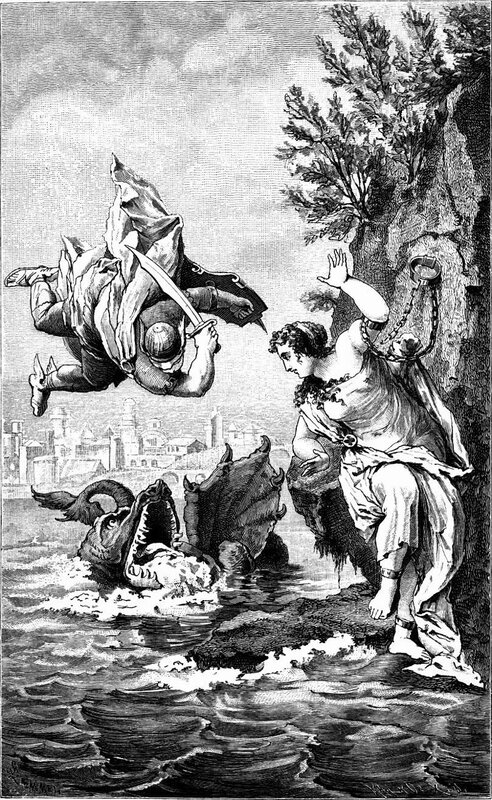 Персей и Андромеда, Gustav Schwab, фрагмент
