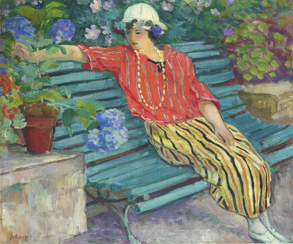 Young Woman Seated with Hydrangeas, 1920.jpeg
