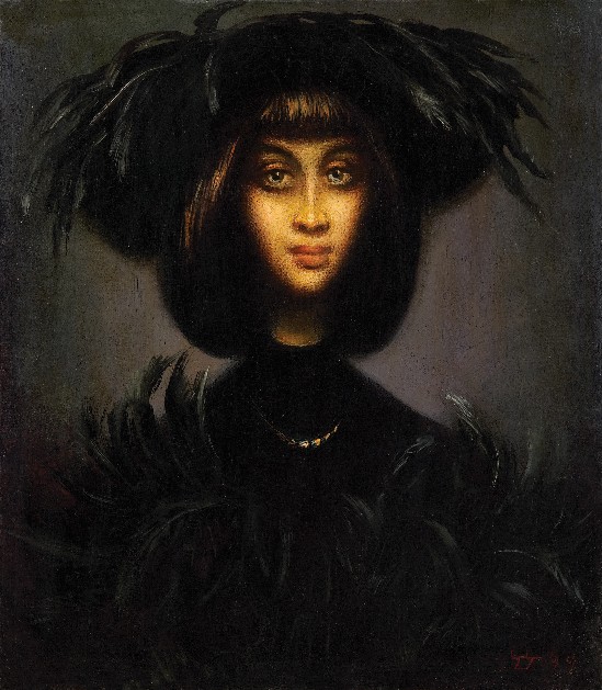 Гиви Сипрошвили, Портрет дамы в шляпе с перьями