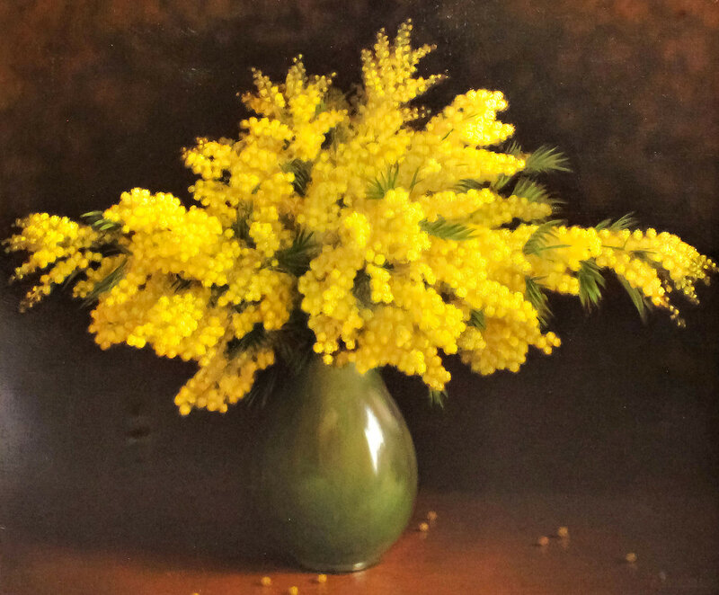 Reza Samini - Oil painting - Mimosa in Full Bloom.jpg