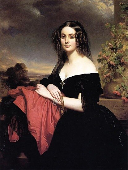 Franz-Xavier Winterhalter. Клер де Беарн герцогиня Валломброза