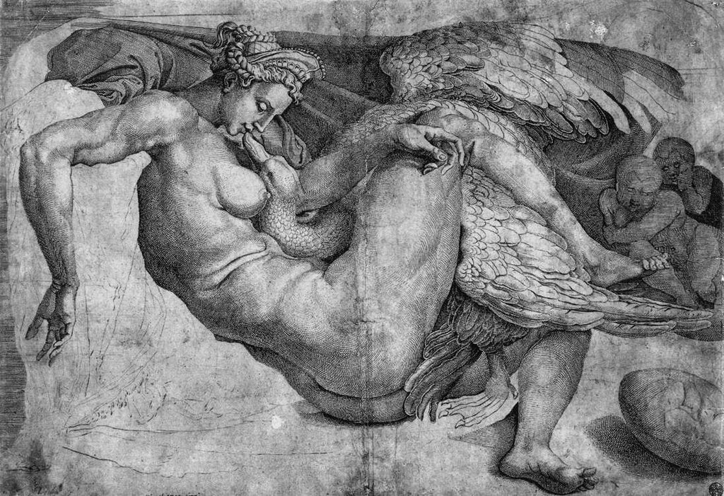 Leda and the Swanby MICHELANGELO BUONARROTI