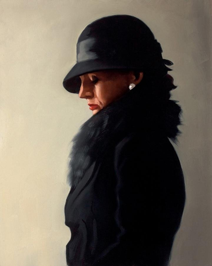 Portrait in Black and Pearl, by Jack Vettriano