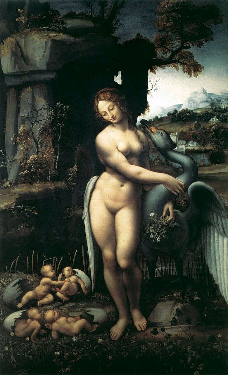 Leda_and_the_Swan_1508-1515.Флорентийская копия с утраченного полотна Леонардо