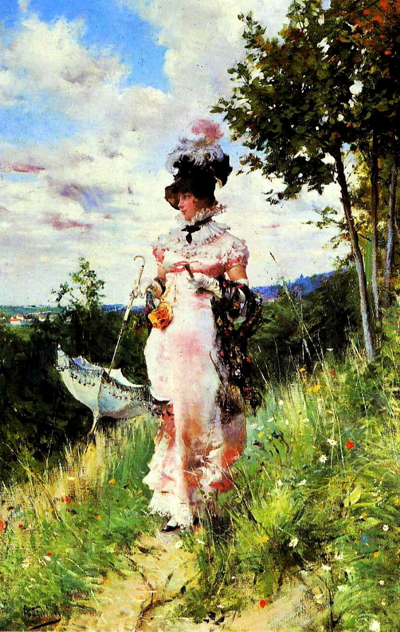 Giovanni Boldini (1842-1931) - The Summer Stroll 