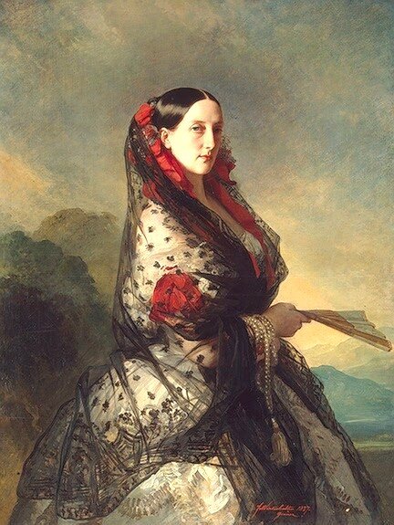 Franz-Xavier Winterhalter. Портрет великой княгини. Эрмитаж