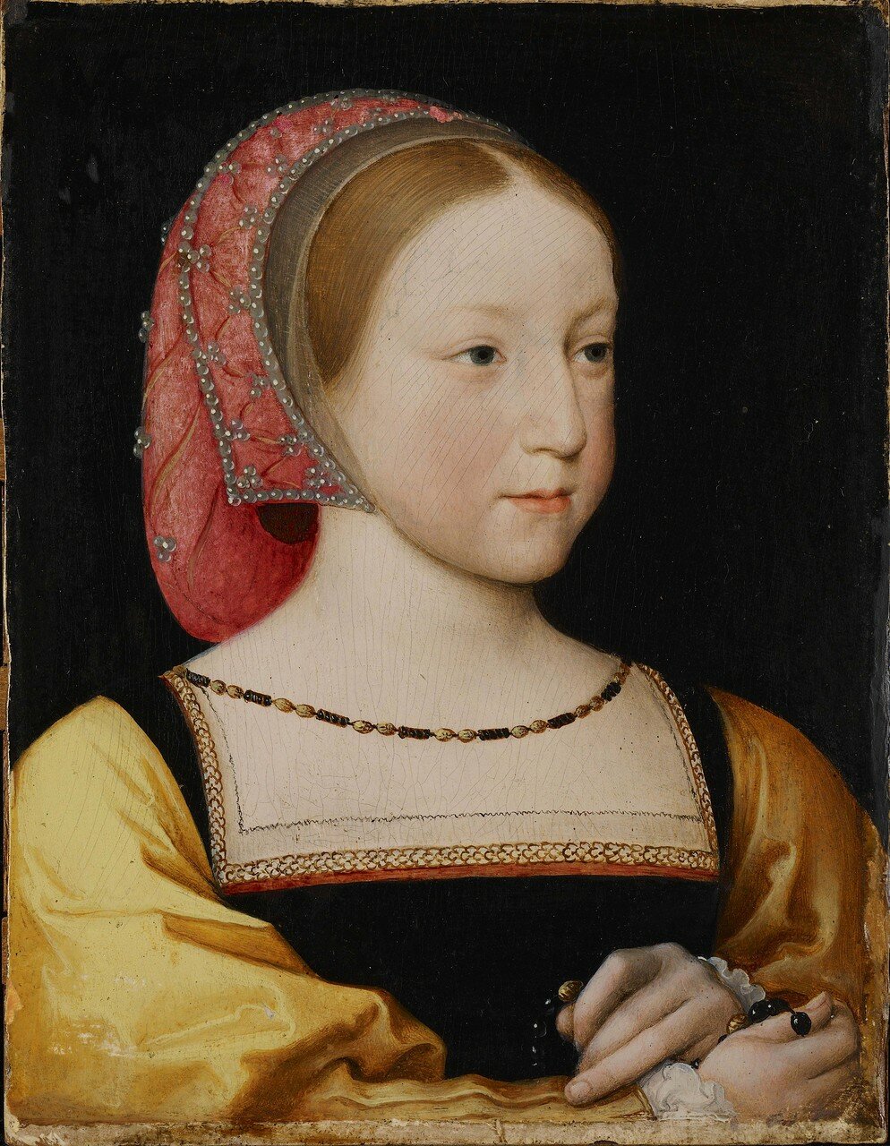 Jean Clouet the Younger; Portrait of Charlotte of France; c. 1522