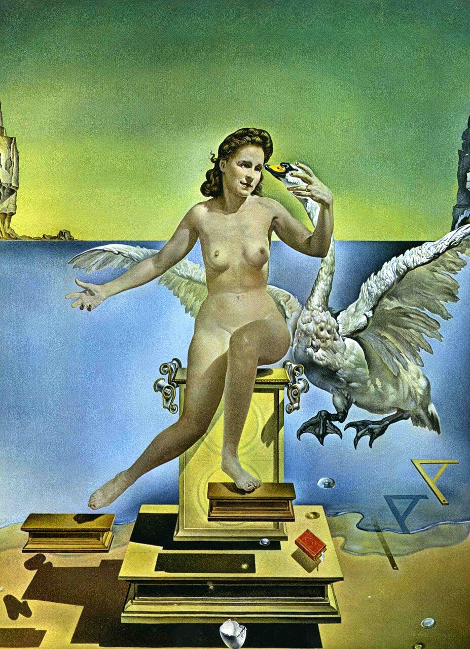 leda and the swan by Dali