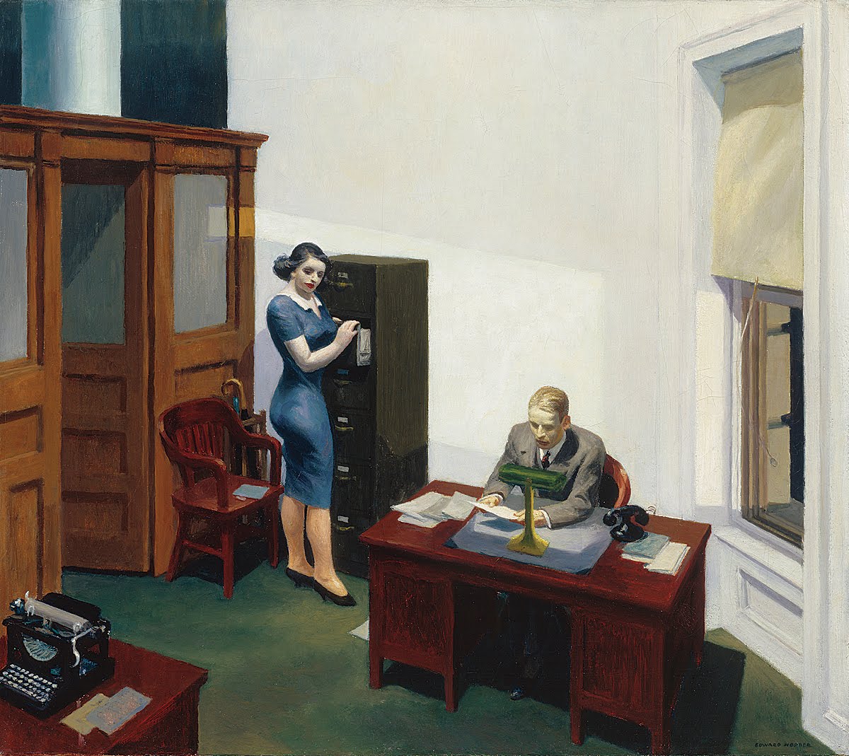Hopper, Office at Night, 1940