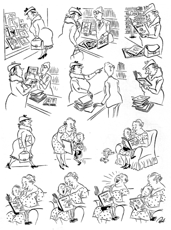 На рисунках датского карикатуриста х бидструпа