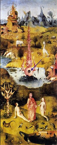 Hieronymus Bosch - The Garden of Eearthly Delights Left-Hand panel with the Fountain Of Life (center)