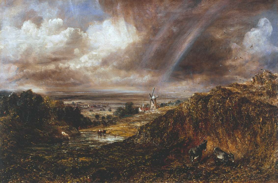 Hampstead Heath with a Rainbow 1836 by John Constable 1776-1837