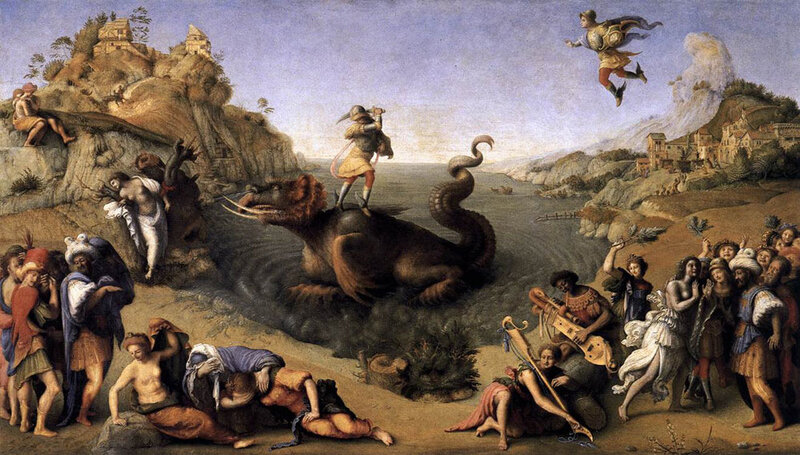 Персей освобождает Андромеду, Пьеро ди Козимо, ок. 1510 г.Флоренция, галерея Уффици