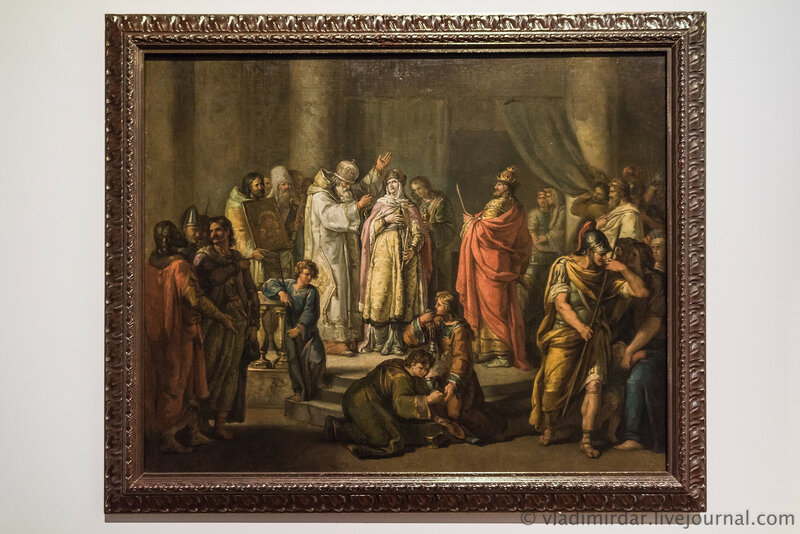 Крещение княгини Ольги в Константинополе. 1792 г. И.А. Акимов.