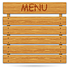 Деревянное меню ресторана | Иллюстрация