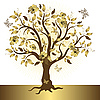 Золотое дерево | Векторный клипарт