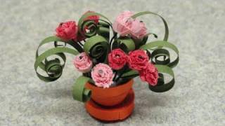 Quilled Miniature Plants: Carnations