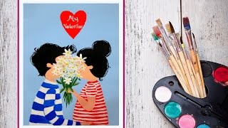 Видео урок Рисуем картину My Valentin #Dari Art #День Святого Валентина