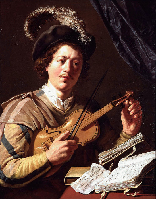 19 Скрипач, ок. 1625. Моделью, вероятно, послужил юный Рембрандт (549x700, 155Kb)